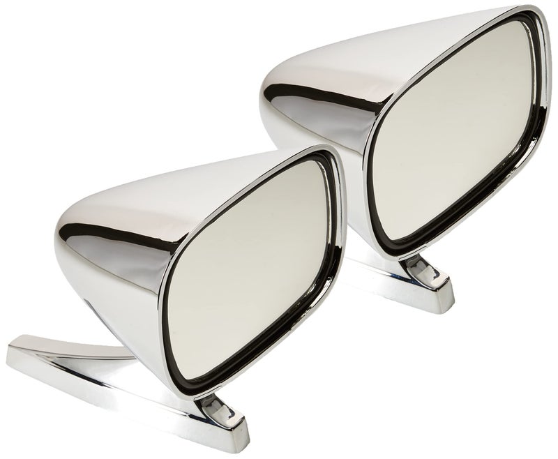 K Source Dual Sport Universal Mirror Twin Pack â€“ Driver & Passenger Side, 5 7/8" x 3 7/8", Chrome Finish, Easy Install, For Most Cars, Vans, SUVs & Trucks - Image 1